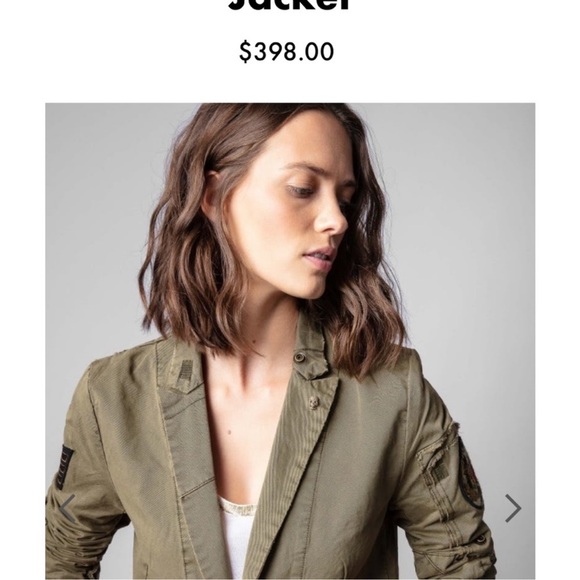 Zadig & Voltaire Virginia Grunge Military Jacket - Picture 1 of 7